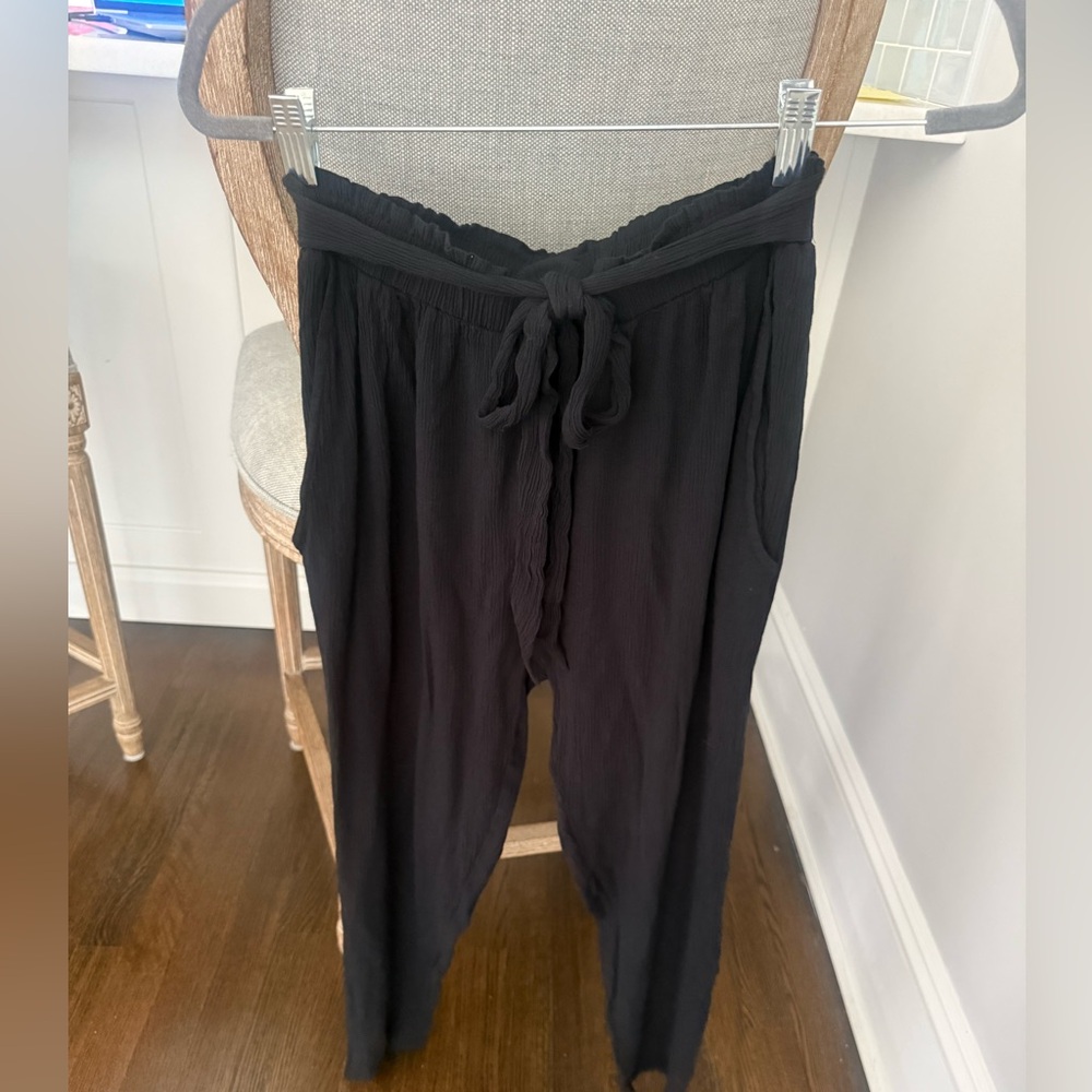 Eberjey Black Rayon Lounge Pants